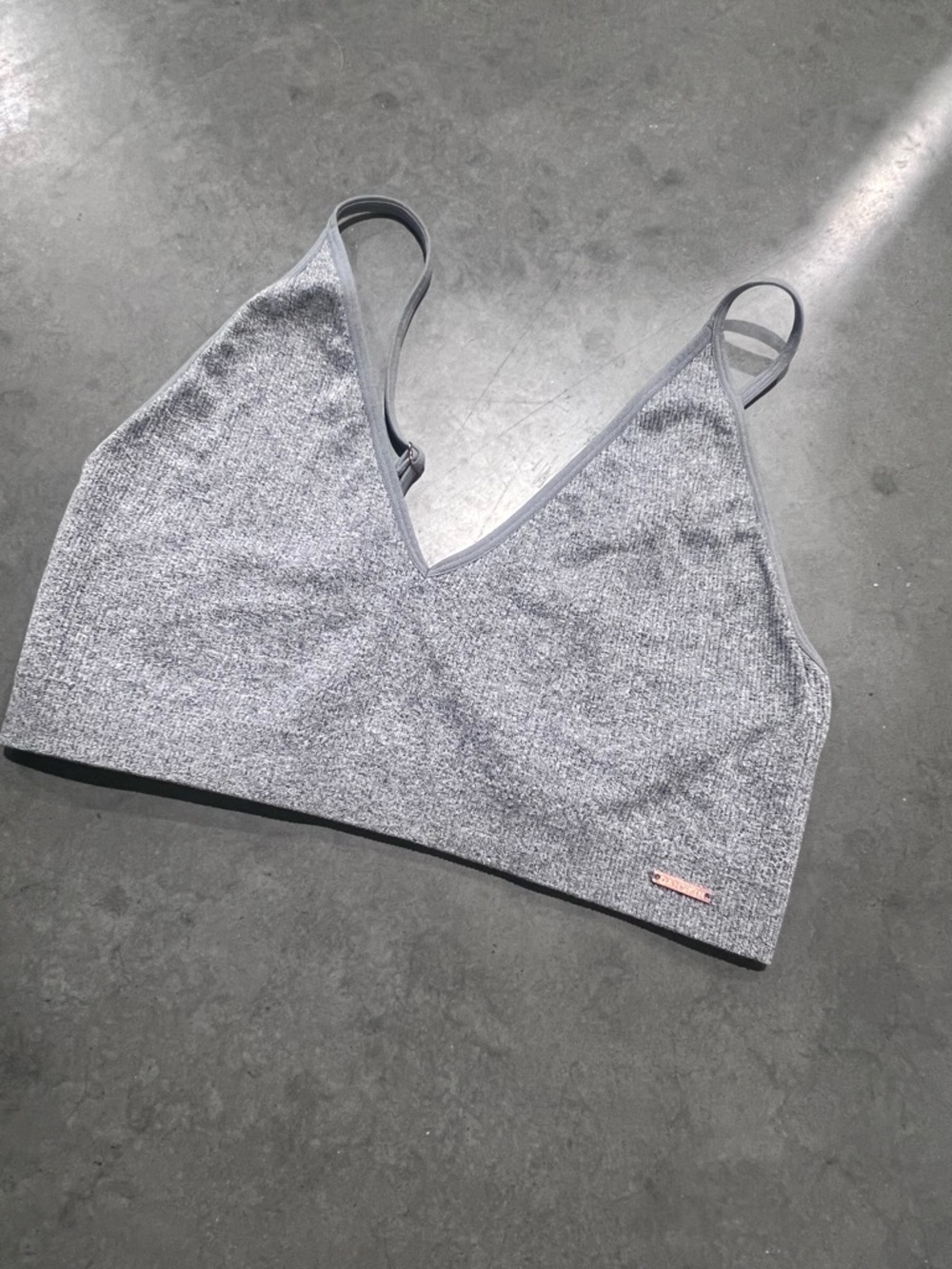 Grey Seamless V-Neck Bralette - Women Intimates